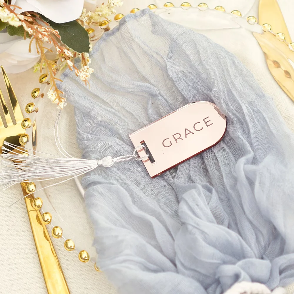 10/30pc Different Name Table Decoration Acrylic Wedding Guest Name Gift Keychain Party Favor Table Card Wedding Table Decoration