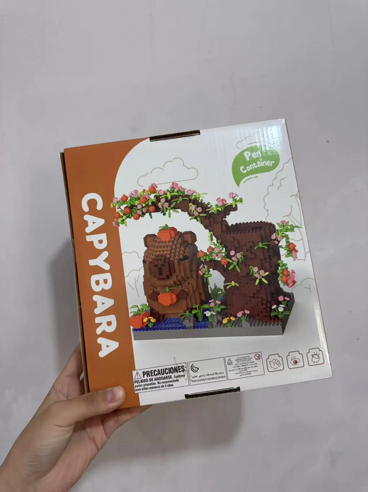 Tempat Pena Capibala Blok Bangunan Seri Puzzle Partikel Kecil Tikus Lumba-lumba Kemasan Baru Mainan Rakitan Hadiah Ulang Tahun