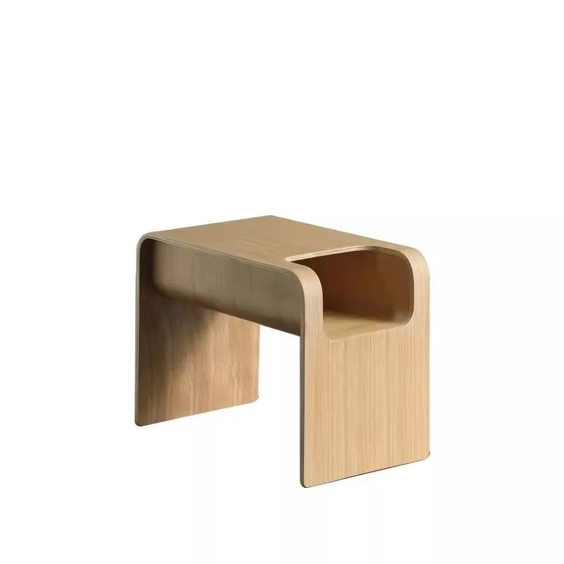 Solid wood sofa side table C type modern simple style small coffee table