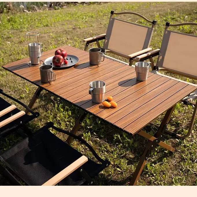 

Outdoor Folding Picnic Table New Night Market Egg Roll Table RPET Regenerated Fabric Spring Autumn Seasonal Faion Accory