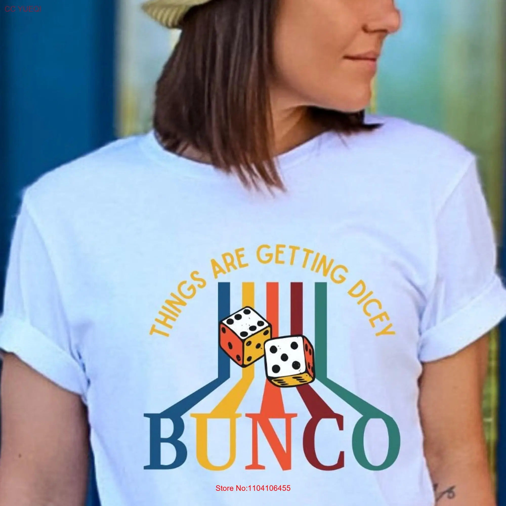 

Футболка Things Are Getting Dicey Bunco Friends в стиле ретро, одинаковая группа для игроков в стиле ретро с длинными или короткими рукавами