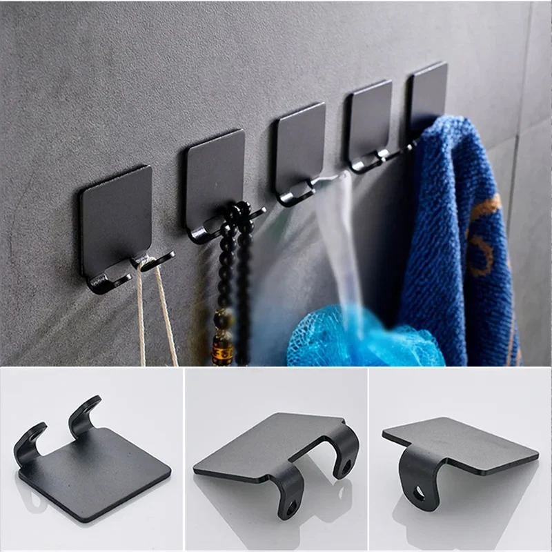 1-5PCS Shaving Razor Holder Alumium Men Shaving Shaver Storage Hook Wall Shelf Razor Rack Bathroom Kitchen Accessories