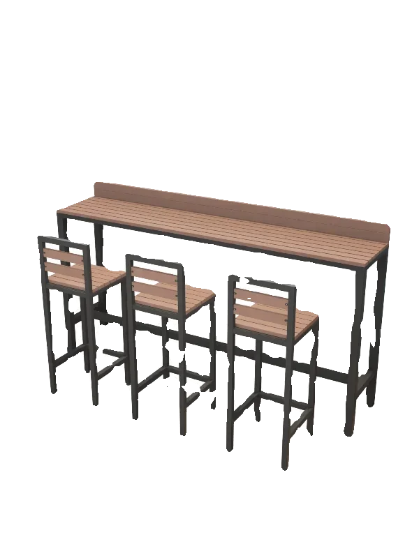 

A Outdoor Bar Table and Chair Outdoor Anti corrosion Sunscreen Balcony Terrace Long Table