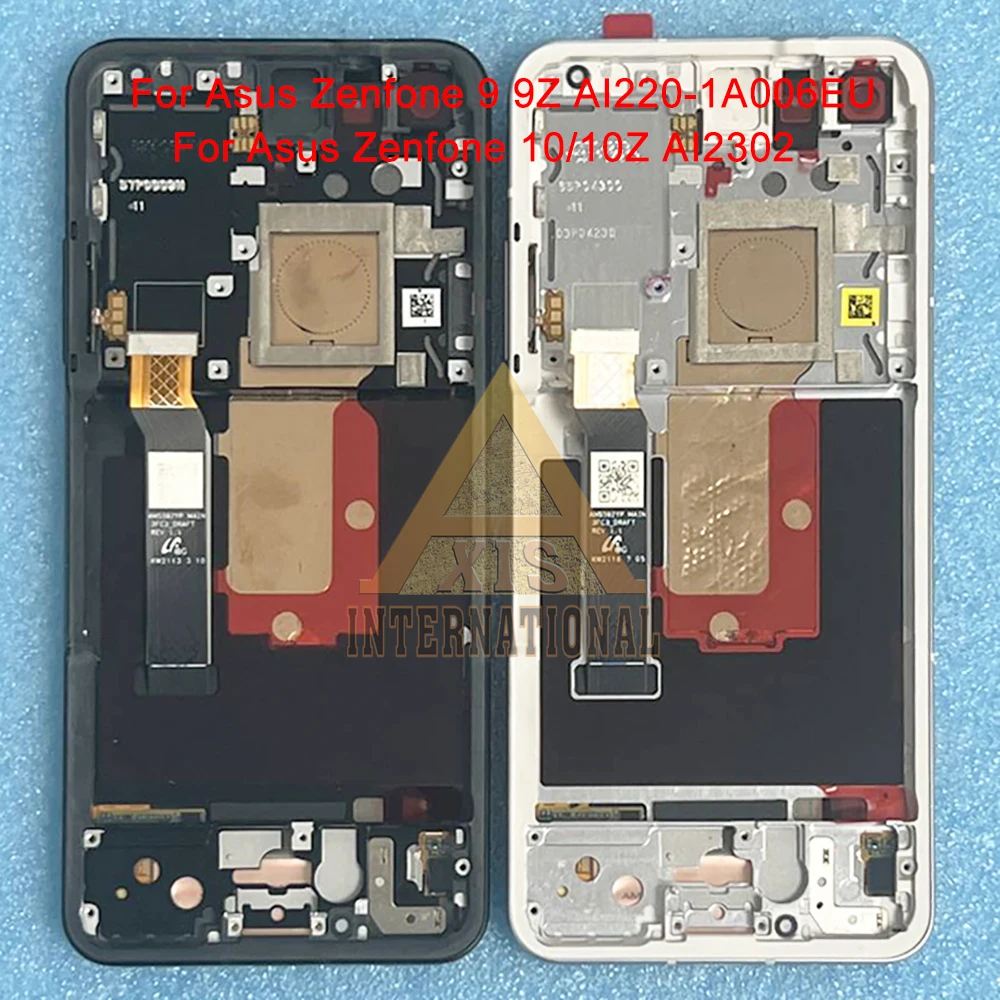 Оригинальный Amoled экран для Asus Zenfone 8 ZS590KS LCD Zenfone 9 9Z экран + Сенсорная панель дигитайзер для Zenfone 10 10Z AI2302 рамка