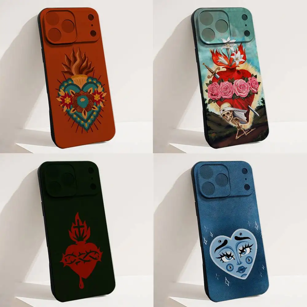 

Corazones Aesthetic Hearts For iPhone 17,16,15,14,13,12,X,XS,8,7,Pro,Max,Plus,E,SE4,Air,Mini Protective Shell Slim Phone Case