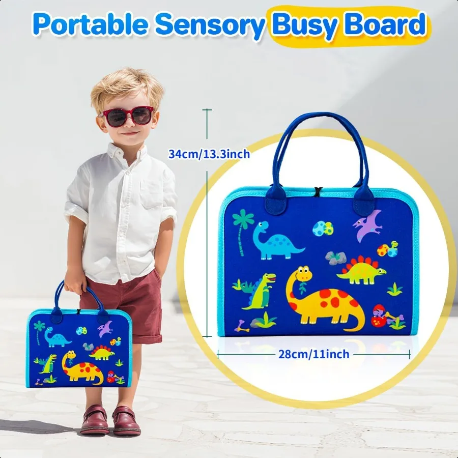 Jouets de planche occupés Montori pour tout-petits pour garçons de 1 an, cadeaux éducatifs d'apprentissage préscolaire, jouets de voyage pour tout-petits de 13 ans d'un an O