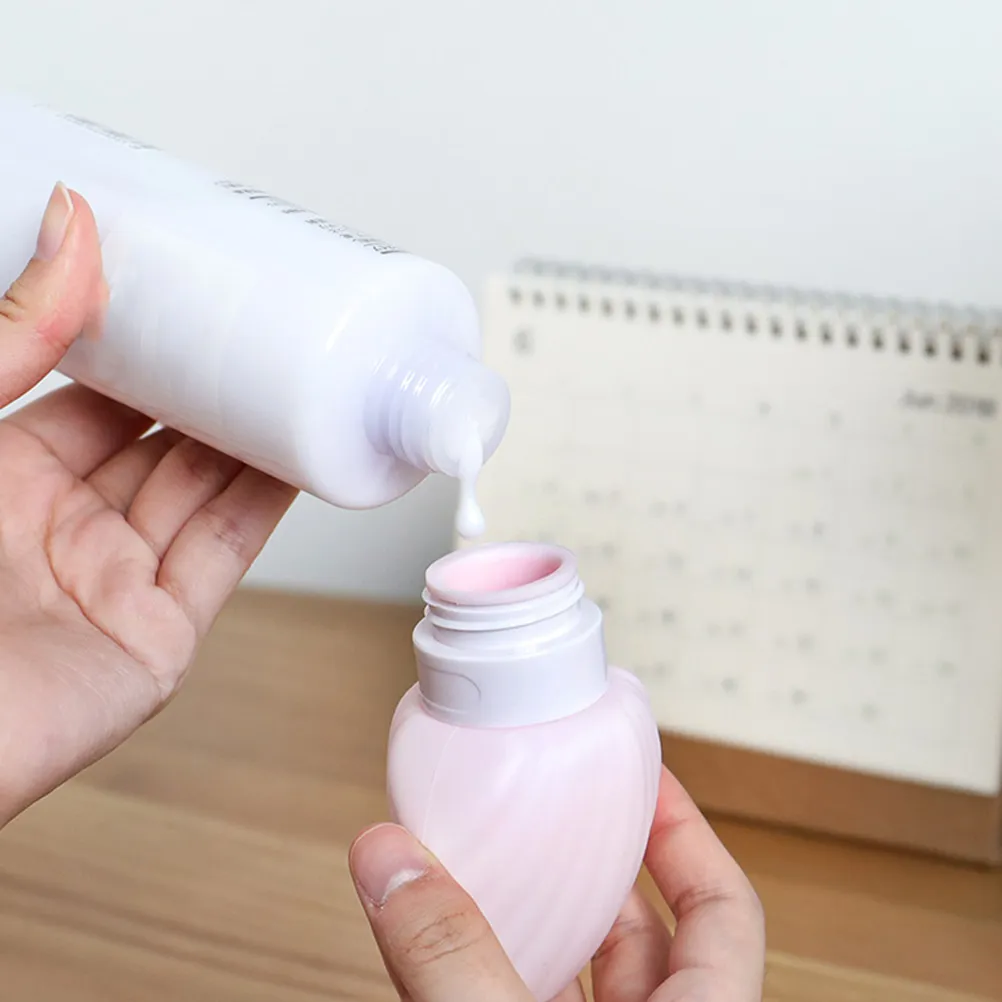 3Pcs Silicone Travel Bottles Leakproof Shell Design Refillable Lotion Shampoo Containers Portable Storage
