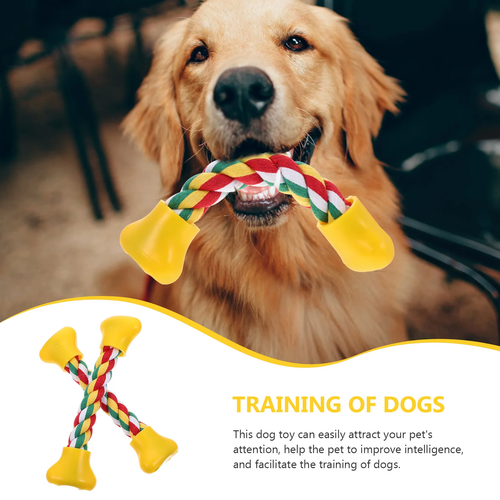 

2pcs Bone Dog Chew Durable Teeth Cleaning Rope For Pet Dental Health Molar Plaything Cat Animals Plaything Dog Chewing