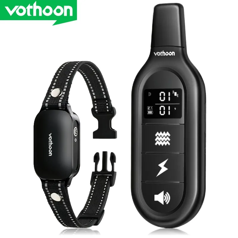 VOTHOON 3300Ft Electric Dog Training Colla Rechargeable Waterproof  With Remote for Small Medium Large Dogs with Vibration Shock