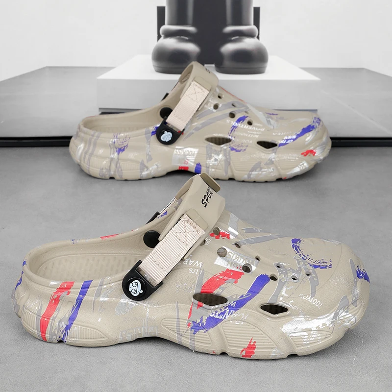 

Мужская летняя верхняя одежда, нескользящие пляжные спортивные сандалии двойного назначения, дрейфующие тапочки Baotou