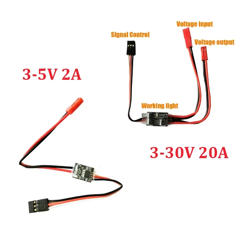 

2-20A High Current Remote Control Electronic Switch 3-30V Voltage Module Plant Protection RC Drone Water Pump PWM Signal Control