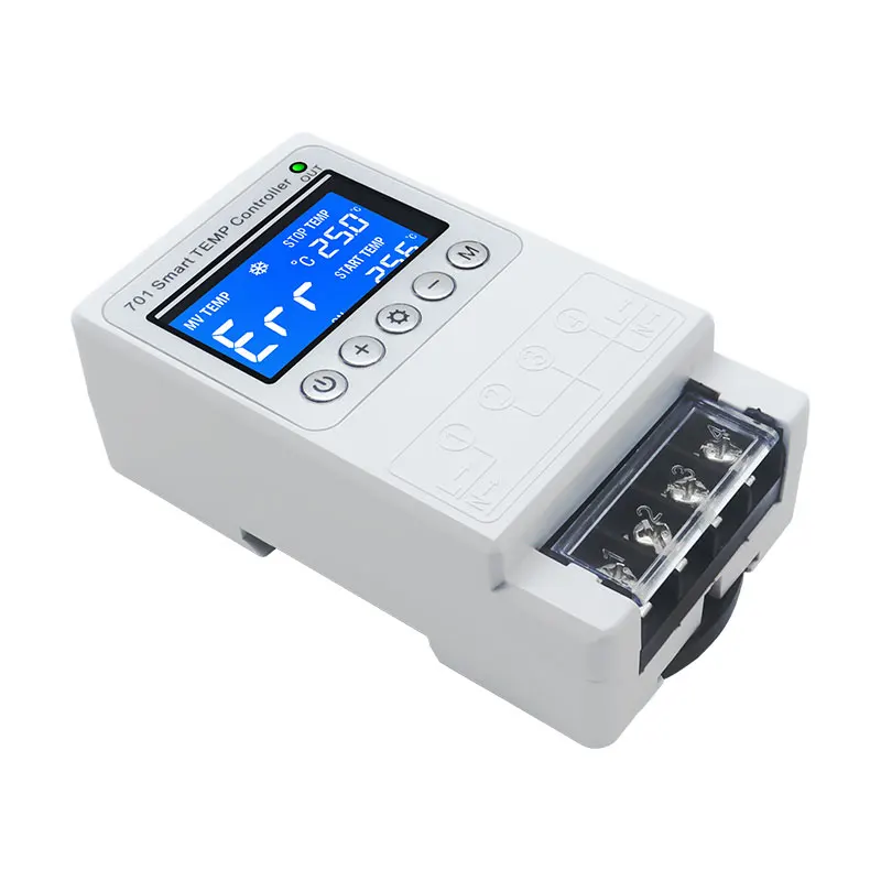 Din Rail Mount Intelligent Temperature Control Switch Digital Display Cycle Timing Adjustable Temperature Controller 701