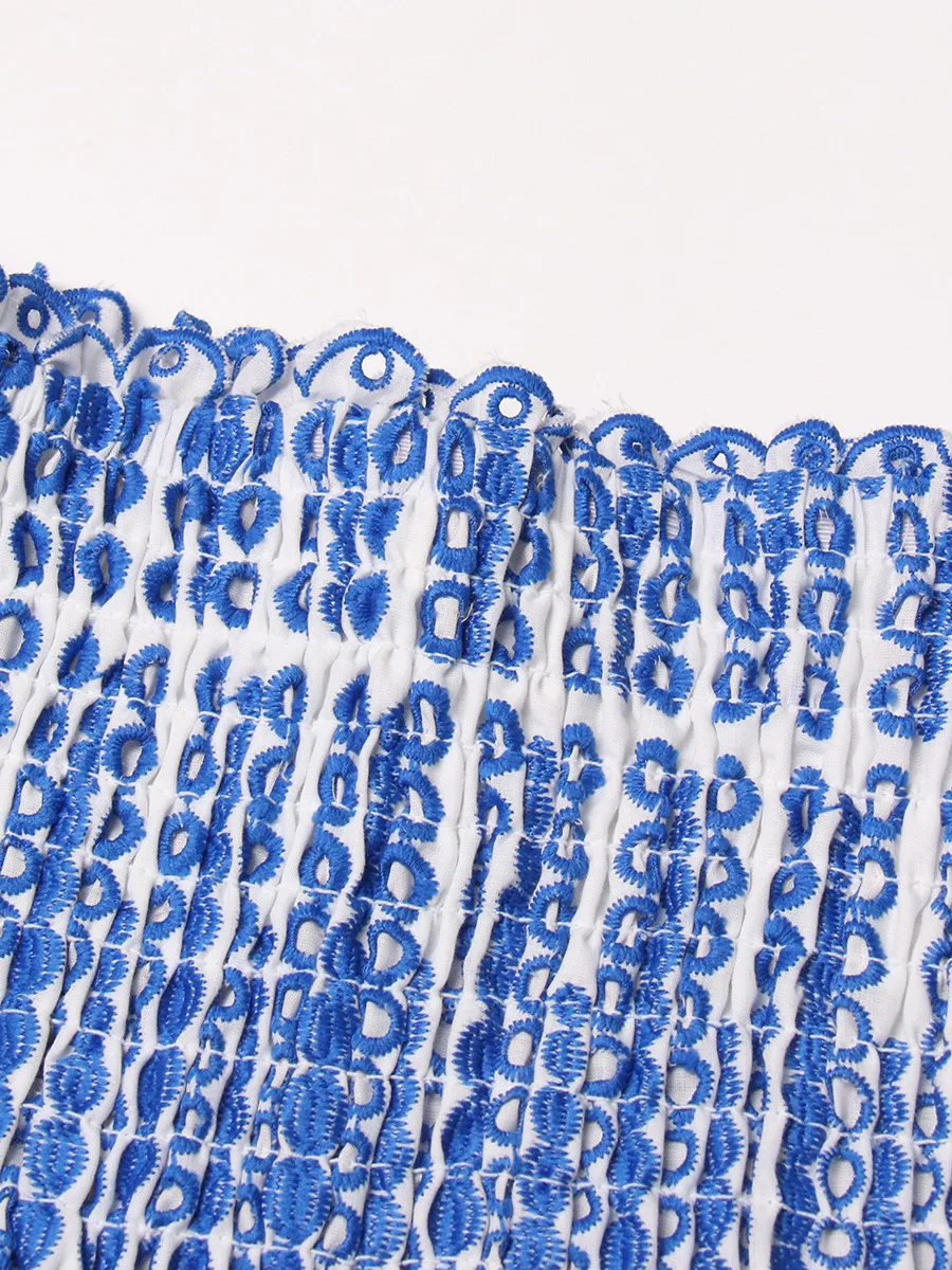 فستان نسائي مثير بدون حمالات بدون أكمام وحاشية ذات طبقات بدون أكمام مكشوف الأكتاف وخصر عالٍ فساتين قصيرة مكشكشة على شكل كعكة