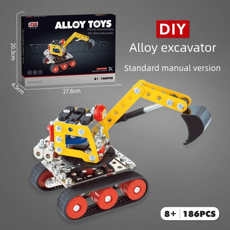 الجمعية المعدنية لودر أطفال بالريموت كنترول محاكاة المسمار الجوز DIY بها بنفسك سبيكة بنة نموذج سيارة ألعاب تعليمية للأطفال للبنين