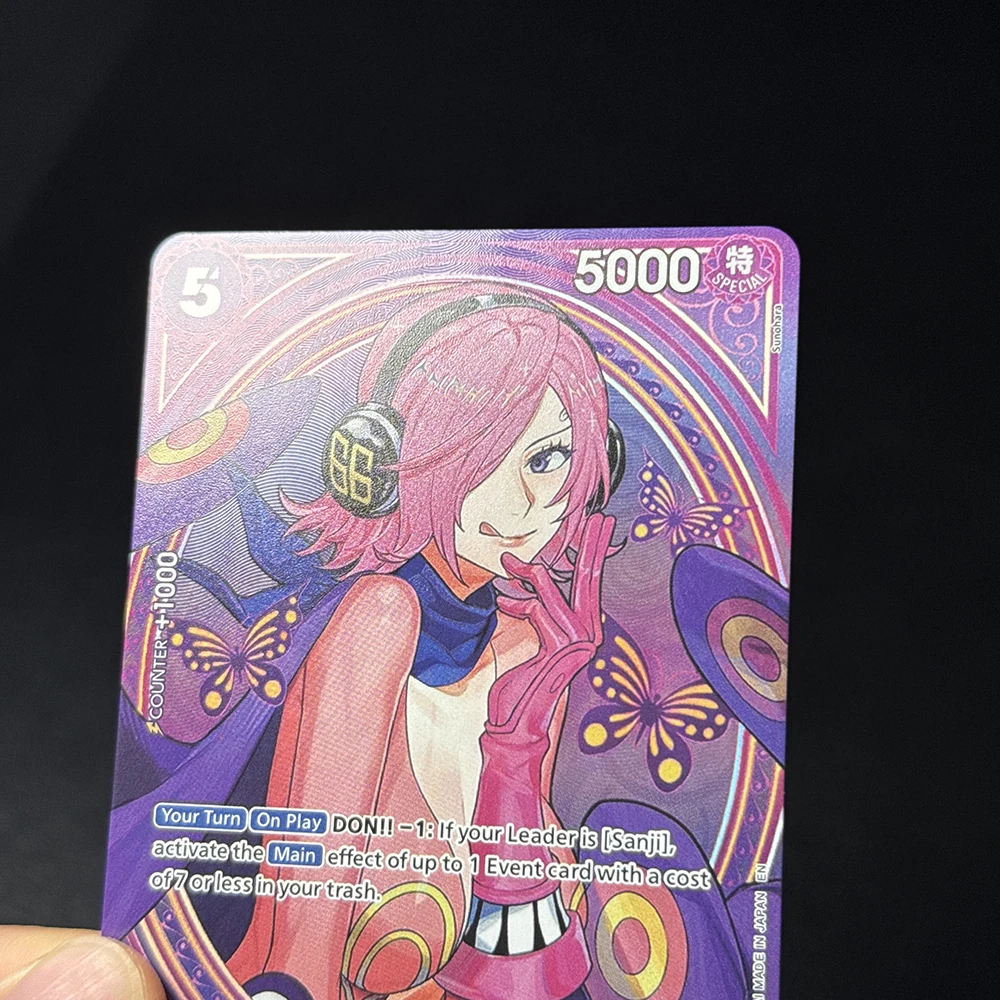 4PCS One Piece English OPCG Vinsmoke Reiju EB03-031 Character Rare Foil Texture Proxy Game Card Collection Toy Gitf high quality