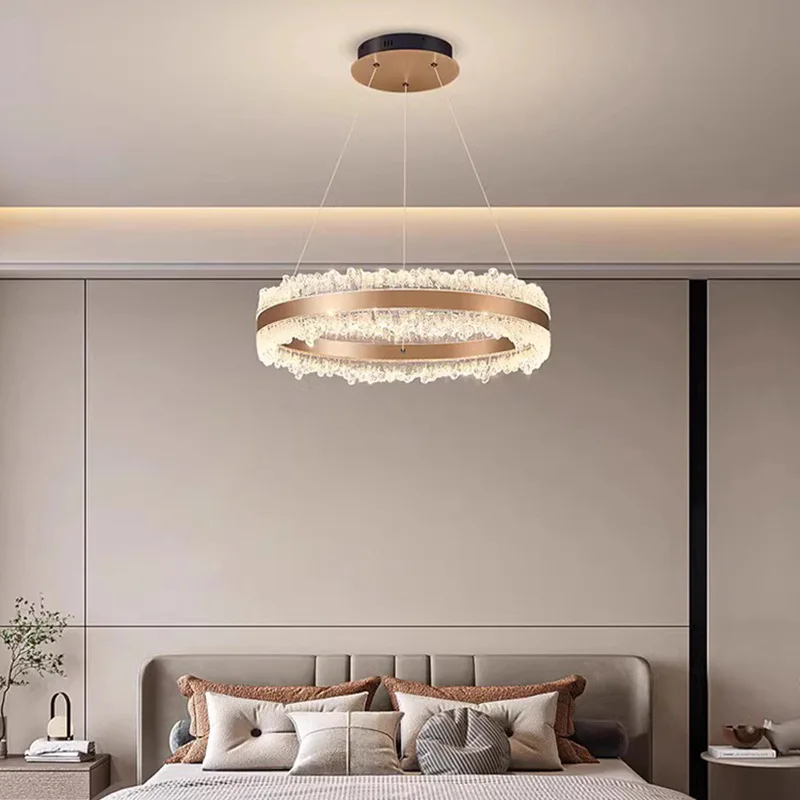 

Italian minimalist light luxury living room chandelier modern minimalist designer high-end round dining room study bedroom lamp