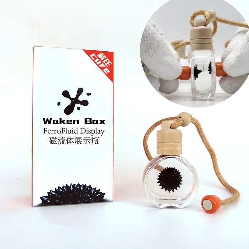 Ferrofluid Pendant Necklace Magnetic Fluid Fun Fidget Toy Liquid Casual Decor Stress Relief Home Office Desktop Ornament Present