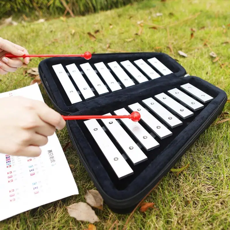 16 Tone Double Row Small Glockenspiel Children Kindergarten Music Early Education Teaching Aid Percussion Instrument