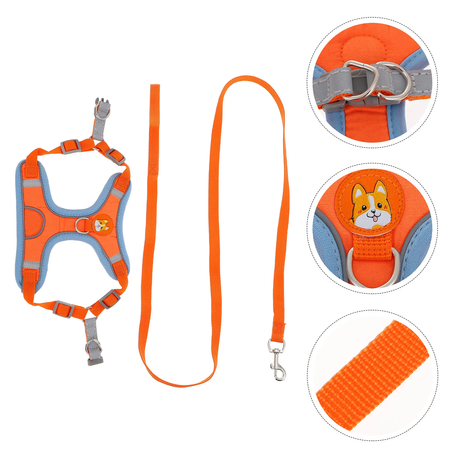

1 Set Small Dog Wear-Resistant Puppy Harness Leash Kit For Outdoor Walking Training Jogging Pet Harness For Medium Small Dogs