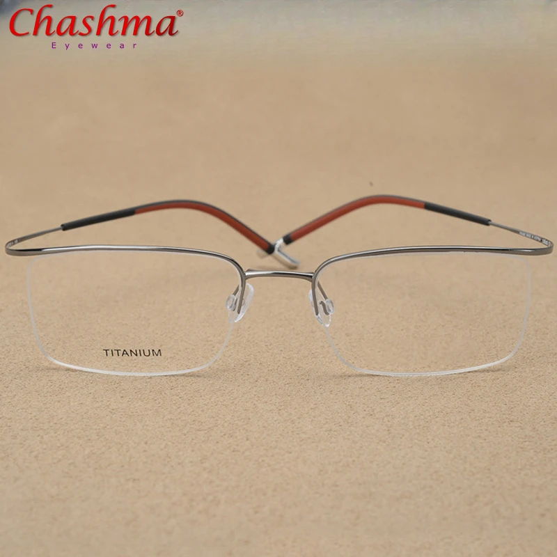 Pure Titanium Eyewear Men Glasses Frame with Prescription Optical Rimless Hyperopia Myopia Eyeglasses for Sight Progressive