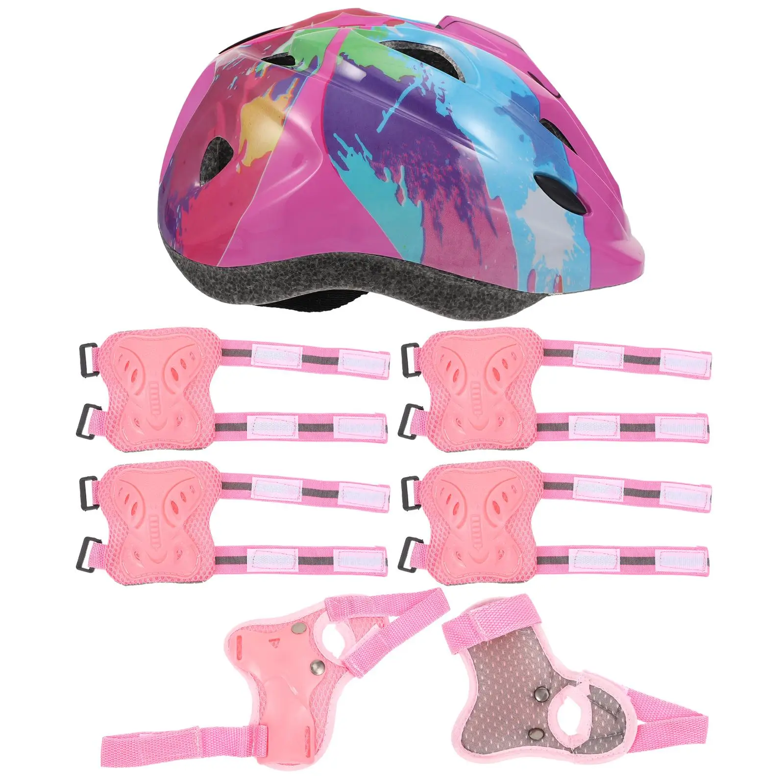Protector Set 6 Pieces Protective Gear Knee Pad Elbow Pad Hand Protector Skateboard Roller Skating Scooter Outdoor Sports