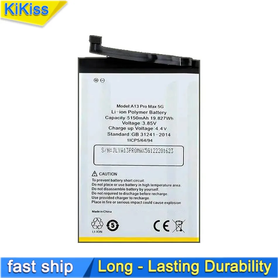 

Mobile Phone Battery 5150Mah For Umi Umidigi A13 Pro Max 5G 19.827Wh Good Low-Temperature Performance