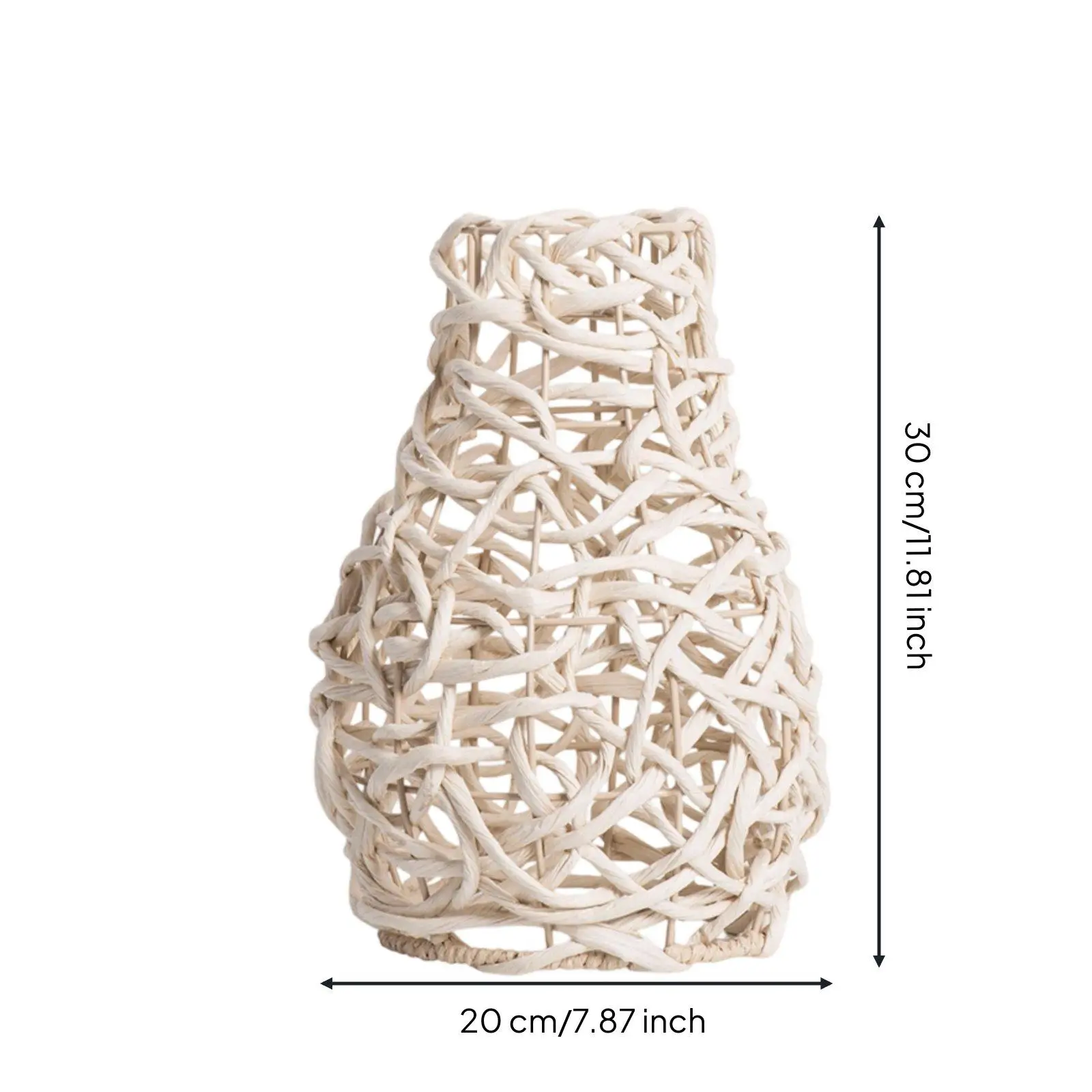 Woven Paper Rope Lampshade Material Handwoven Ceiling Light Cover Rustic Charm
