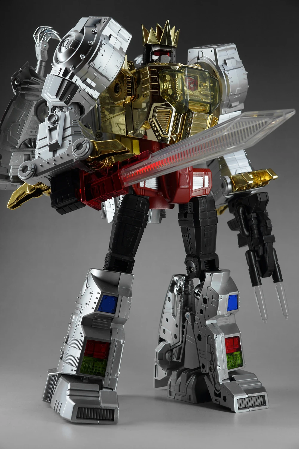 【IN SROCK】Transformation MP08 Grimlock MP-08 Metallic Color Enlarged KO Version Action Figure With BoX