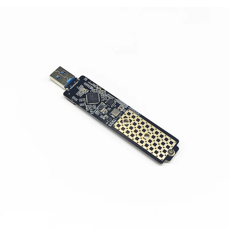 โปรโตคอลแบบ Dual M2 NVME/SATA SSD Adapter M/B + M Key To USB 3.1 RTL9210B ชิปสำหรับ2242 2260 2280 M.2 PCIE NVME / NGFF SATA SSD