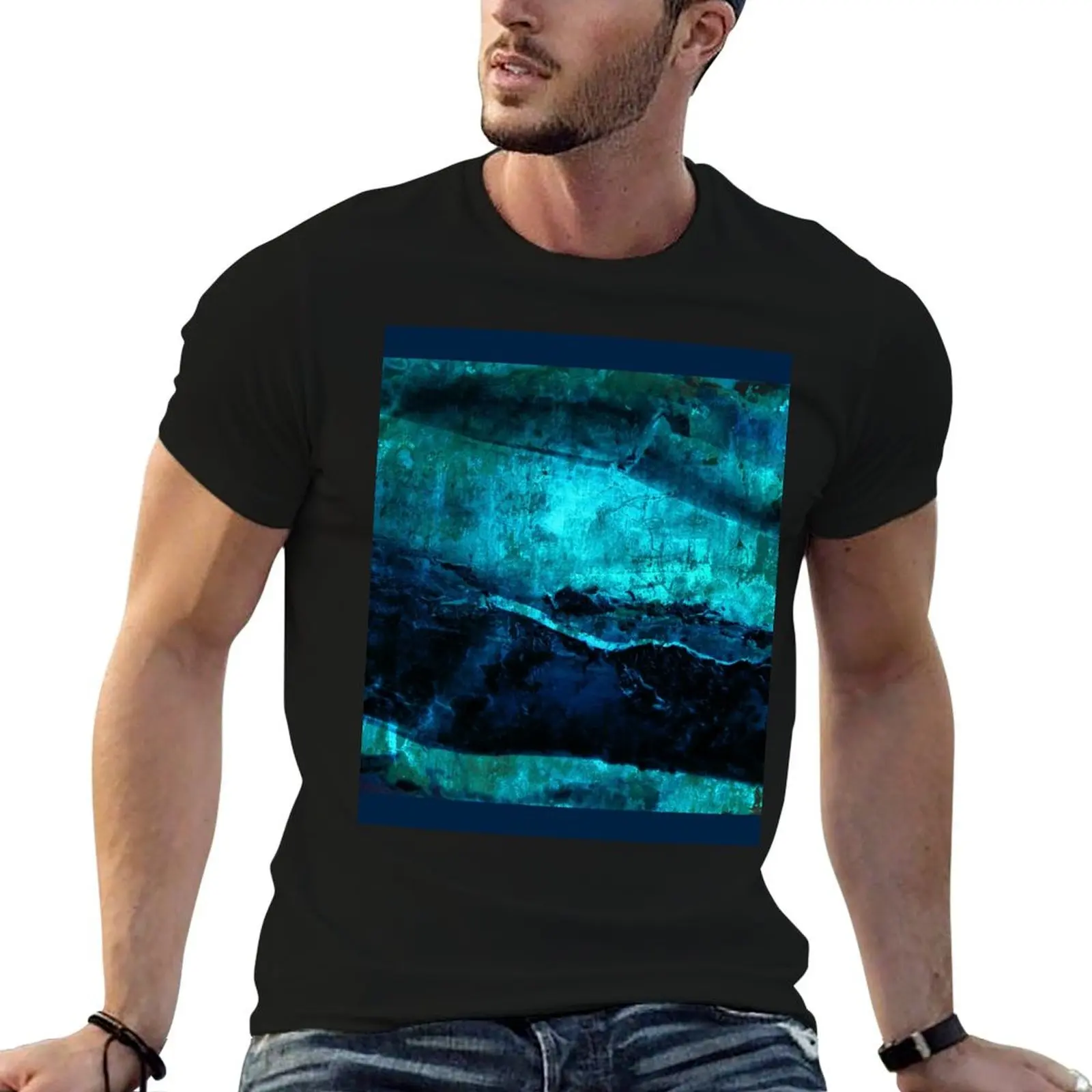 

turquoise and casual in Abstract shirts for man blue T-Shirt men men man shirts t t for Beneath navy -