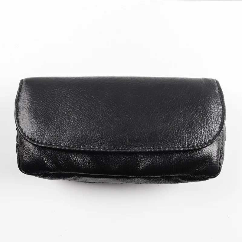 Genuine Leather Pipe Tobacco Pouch, Large Capacity Multifunctional Storage Bag for Smoking Accessories, Men's Travel Organizer