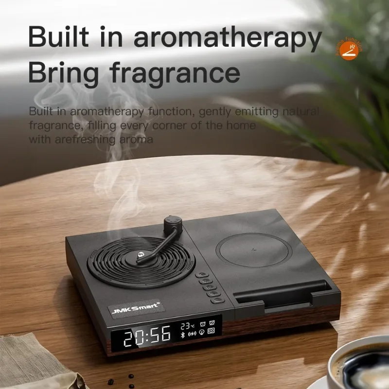 

Multifunctional Desktop Retro Bluetooth Speaker Mobile Phone Wireless Charger Night Light All-in-one Machine HIFI Desktop Audio