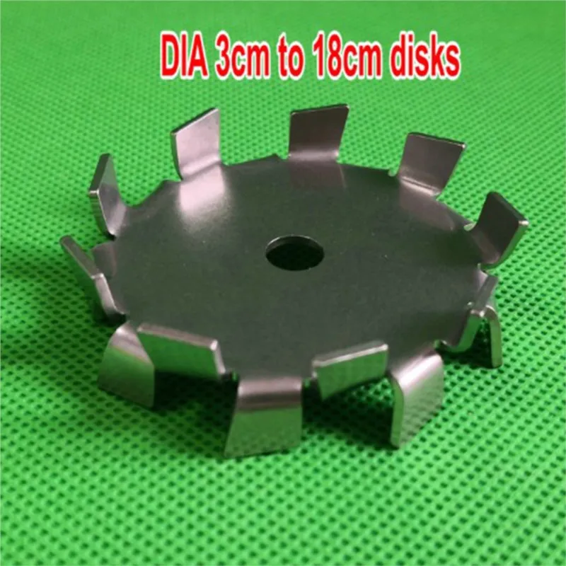 

1pc lab stainless steel DIA3cm to 18cm saw tooth type stirrer dispersion disk, round plate dispersing Propeller stirring