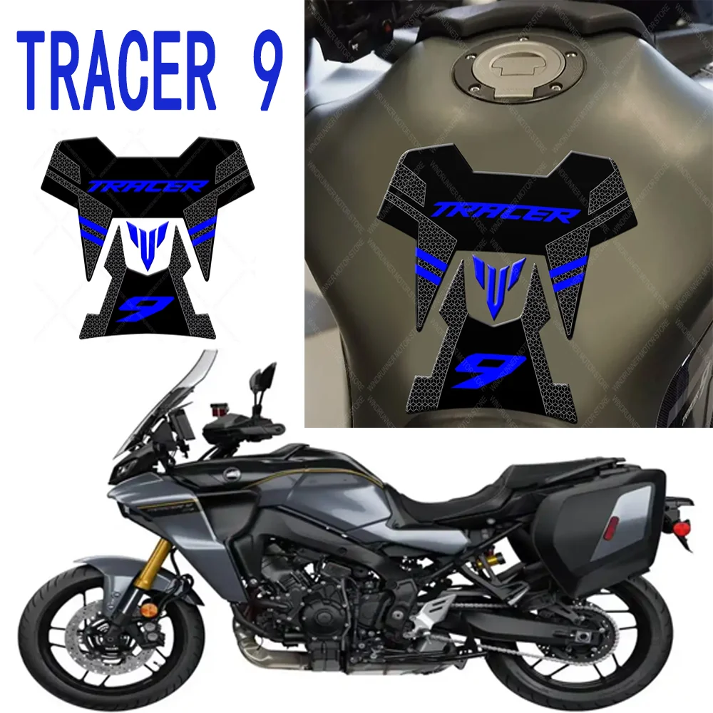 

Motorcycle Accessories Waterproof Protective Tank Pad Sticker 3D Epoxy Resin Protective Sticker For Tracer 9 Tracer9