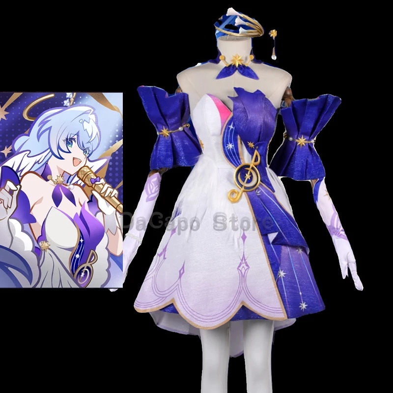 Honkai Star Rail Robin Cosplay Kostüm Kleid Anime Spiel Honkai Halovian Phantasie Cosplay зарянка Frauen Halloween Cosplay Anzug