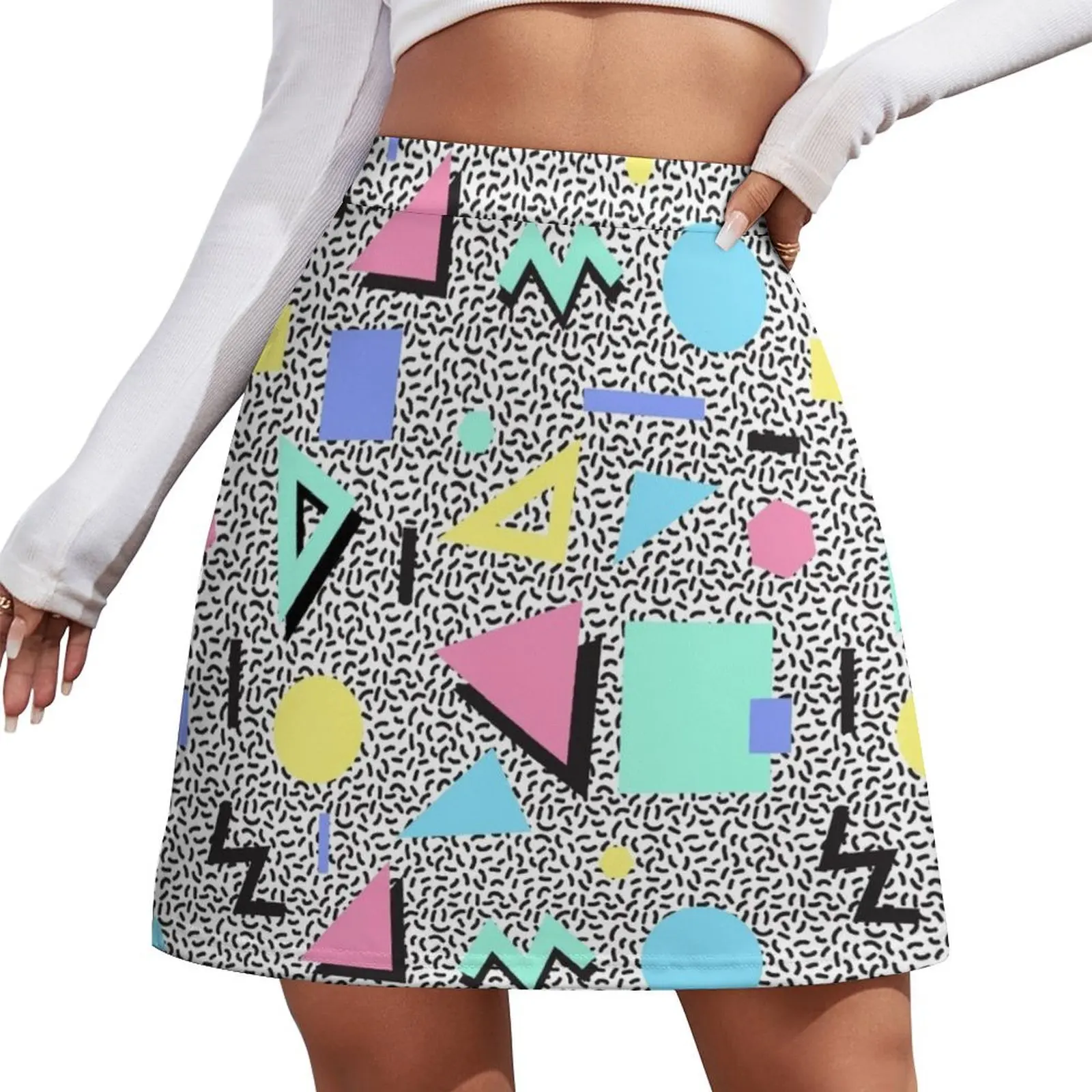 

Memphis Pastel Mini Skirt korean style clothing skirts for women 2026 korean luxury clothing Korean skirts