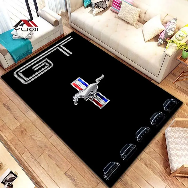 Mustang Car Pattern Living Room Rug Large Bedroom Decoration Bathroom Mat Kitchen Floor Mat Household Earth Mat Tapis