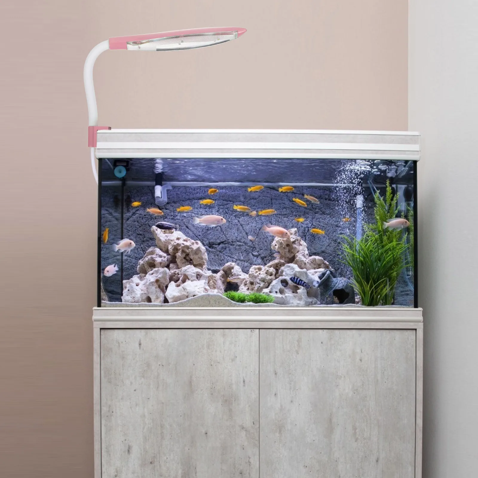 

3W 7-Led Fish Tank Clip On Light Led Aquarium Light Clip On Flexible Lighting For Aquatic Plants Waterproof Clamp Lamp