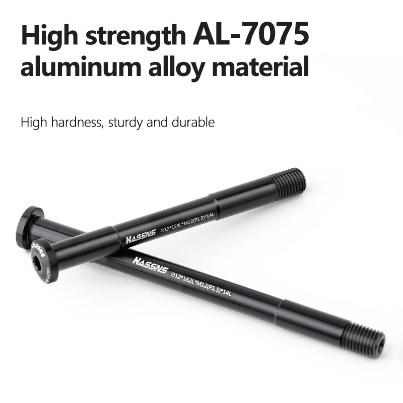 HASSNS Bicycle Thru Axle Mountain Bike Fork Shaft 12/15*117/128/165/175/181/100/148/155/158MM MTB Wheel Axishub Aluminium Alloy