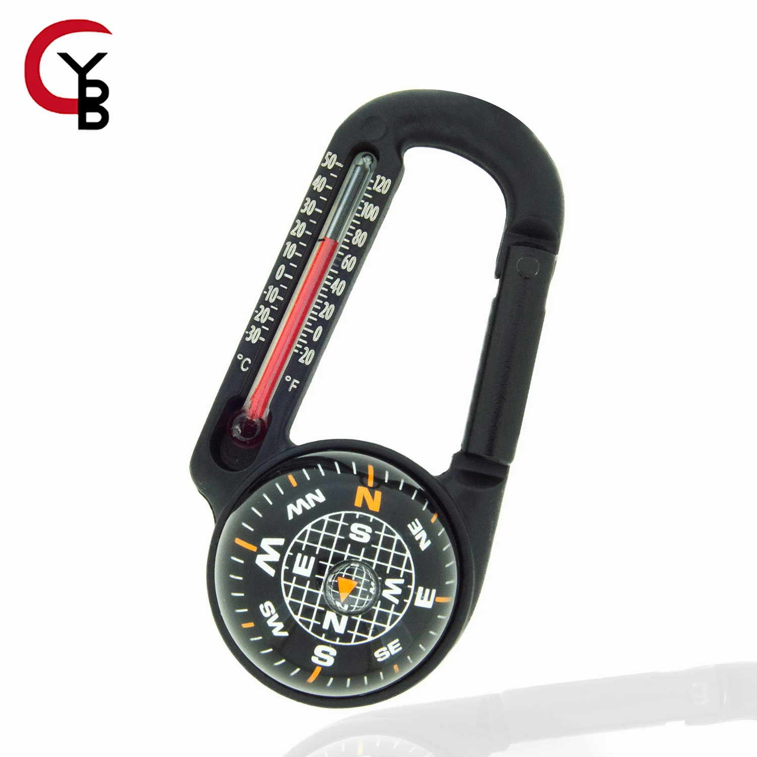 

Ball Compass and Thermometer Carabiner | Hiking, Backpacking, and Camping Accessory | Clip On to Pack, Parka, or Jacket