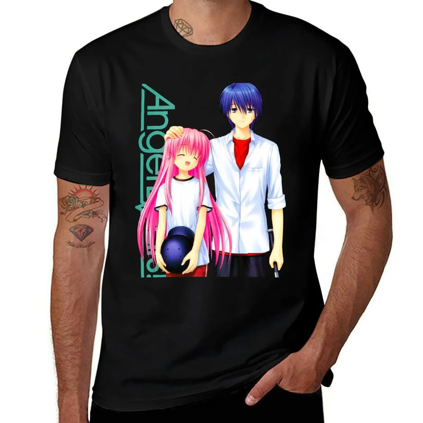 Hinata & Yui - Angel Beats! T-Shirt tops basketball graphic tees graphic shirts men graphic t shirts