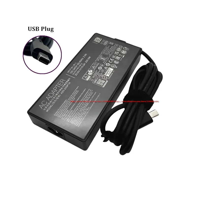 ASUS 노트북 전원 공급 장치 충전기용 정품 A20-200P1A 20V 10A 200W USB ADP-200JB K AC 어댑터