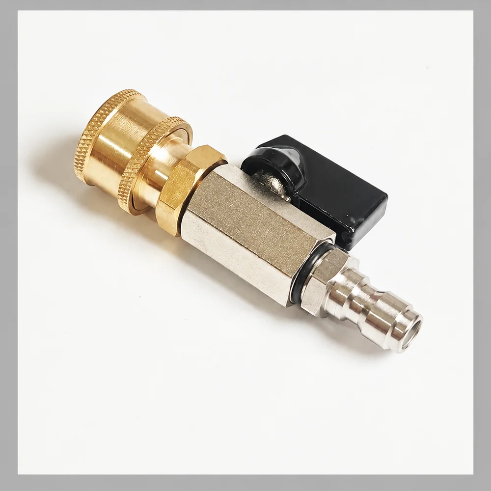 1Pcs Brass Washer Hose Quick Connector Electroplated Finish Detachable Metal Handle High Pressure Washer Fitting