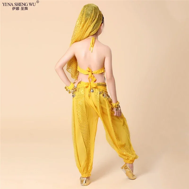 2/3/8 stücke Kinder Bauchtanz Kostüme Set Orientalischen Tanz Kleidung Bauchtanz Anzug Mädchen Ägyptischen Bollywood Indische Kinder Dancewear