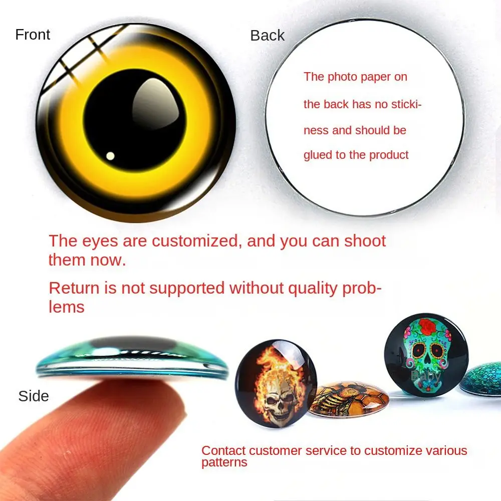 20pcs/10pairs 6mm-20mm Eyes Crafts Eyes High Quality Plastic Crystal Dolls DIY Tools Puppet Crystal Eyes DIY Doll Accessories