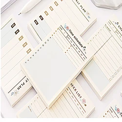 Creative 60Sheet Daily Schedule Memo Pad To Do List Time Sticky Note Planner Notebook Stickers Office School Supplies Stationery