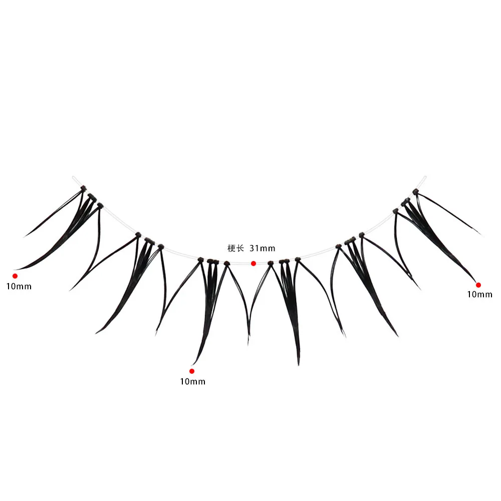 5 Paar falsche Wimpern, Feen-Augenwimpern, unsichtbares Band, Wimpernverlängerung, natürlich aussehende, handgefertigte, weiche Make-up-Tools