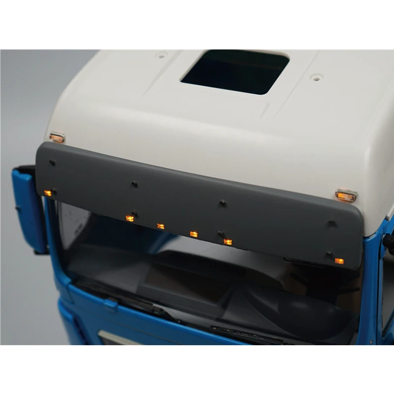 770S メタルバンパースポットライト LED ブラックシルバーアップグレード 1/14 タミヤ RC スカニア 770S リモートコントロールダンプトラックトレーラー部品用