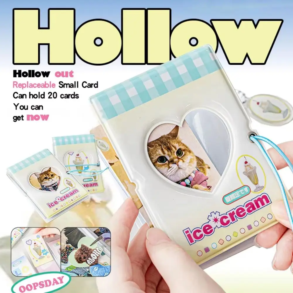 

Photo Card Sleeve Mini Photocard Binder Collect Case 20 Sheet Card Protection Collection Book American Style Two-sided