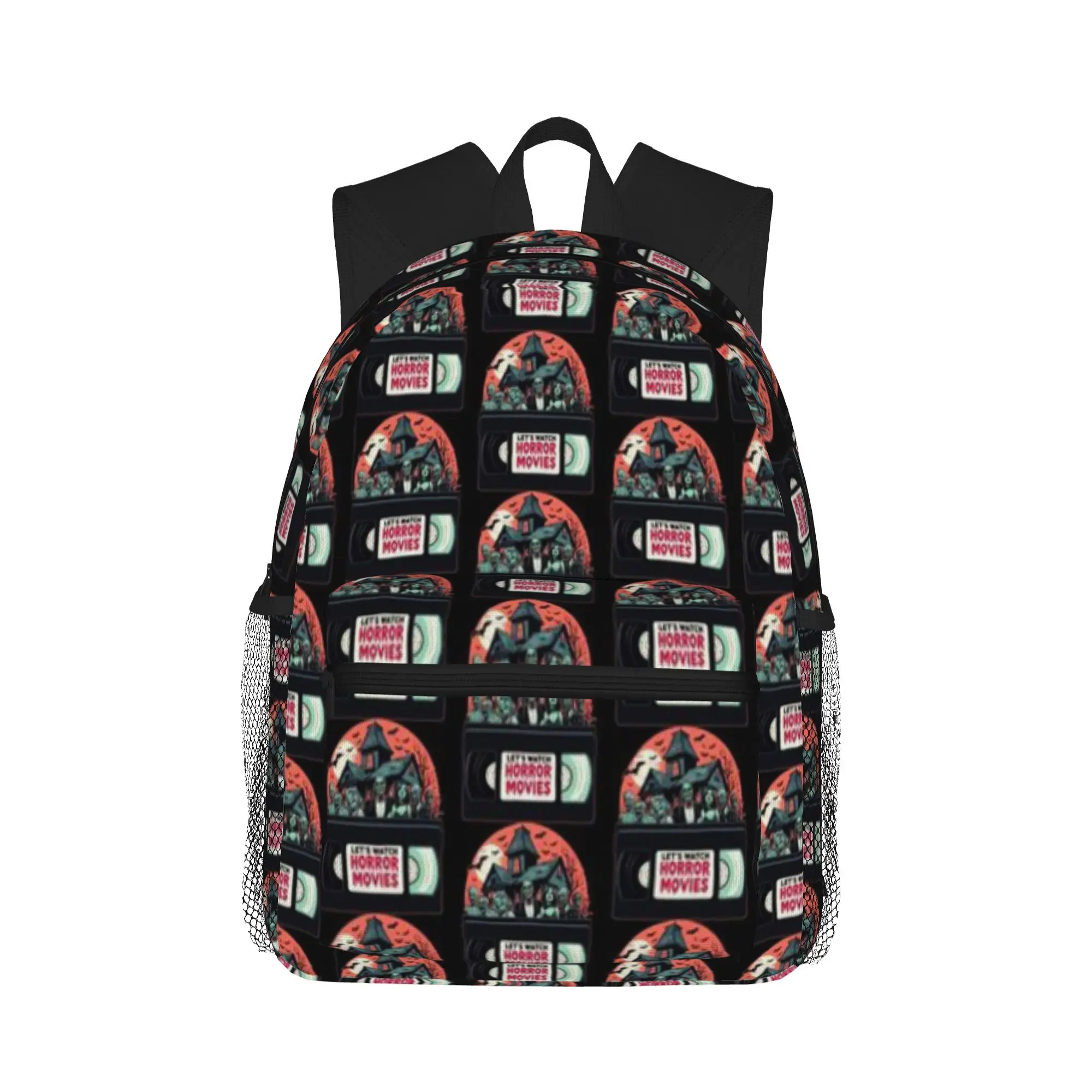 

Lets Watch Horror Movies Zombies Casual Backpack for Students and Adults Female bags